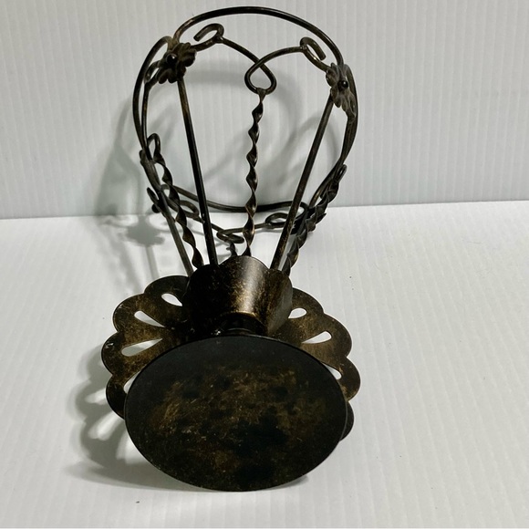 ANGEL Holiday Candle Metal Stand Holder Black Bronze finish 9.5 x 5.2 inches - Picture 9 of 13